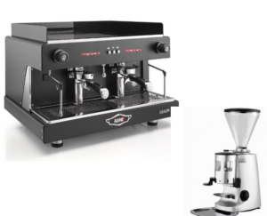 Best deals in commercial coffee machines new and used Wega Pegaso 2 group mazzer pack
